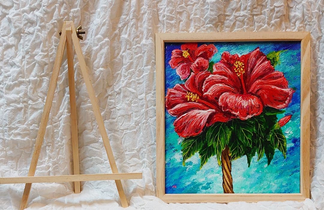 油絵 絵画 【ハイビスカス】