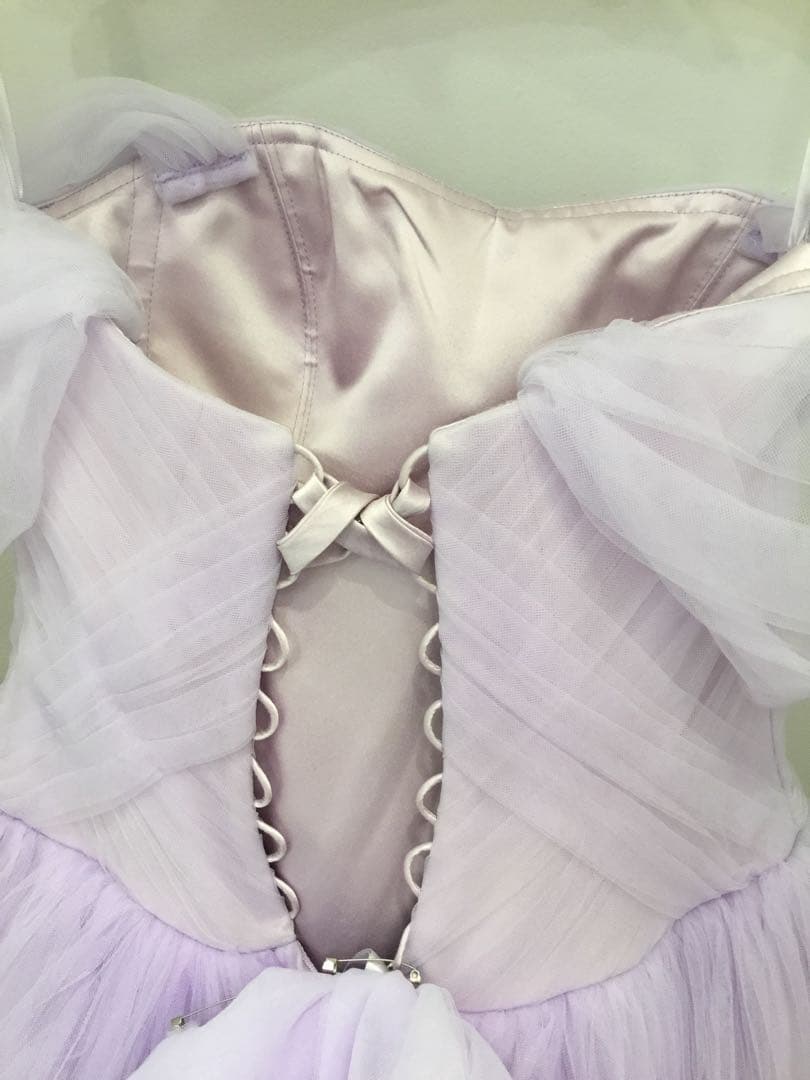 に*ん様 ラベンダーオフショルダーチュールドレス