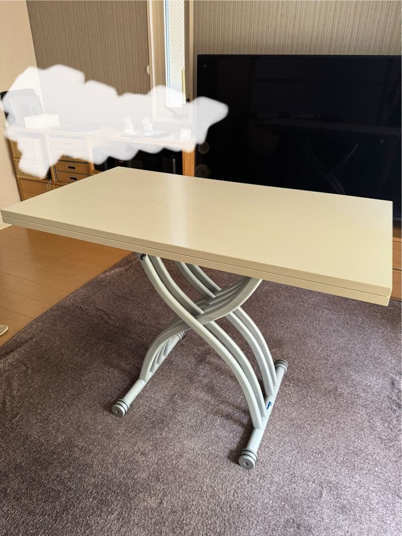 【最終値下げ】イタリア製BREVETTATO 拡張式&昇降式 ダイニングテーブル