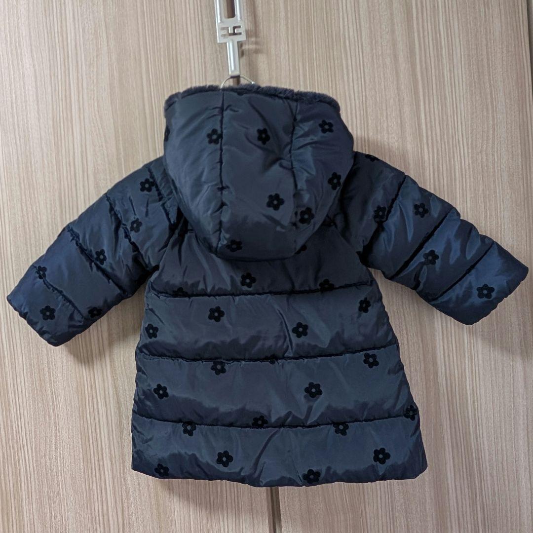 【美品】ジャガディ ダウンコート 花柄ネイビー キッズ