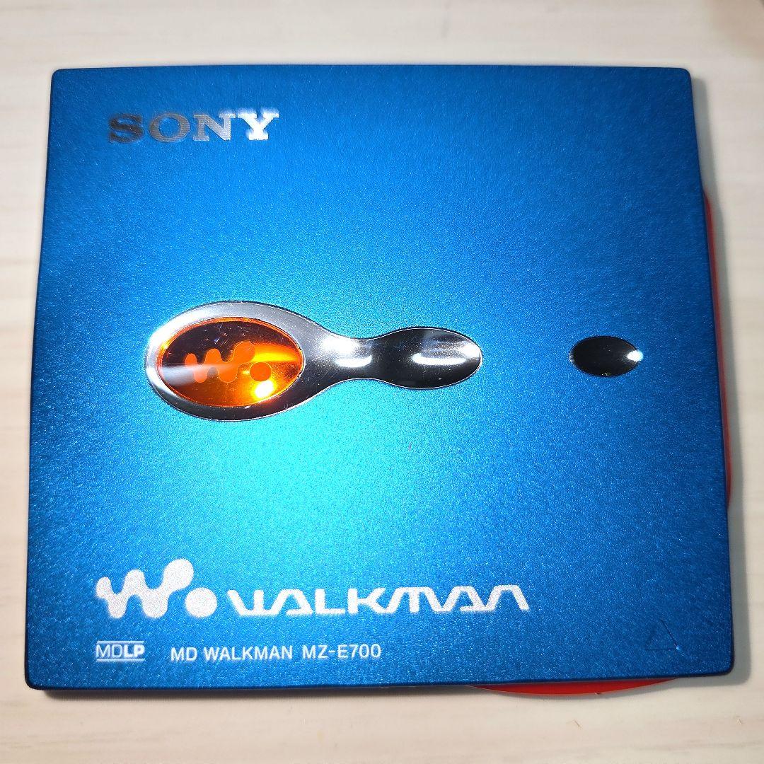 SONY MDウォークマン MZ-E700 ブルー 完品 動作確認◎ほぼ未使用
