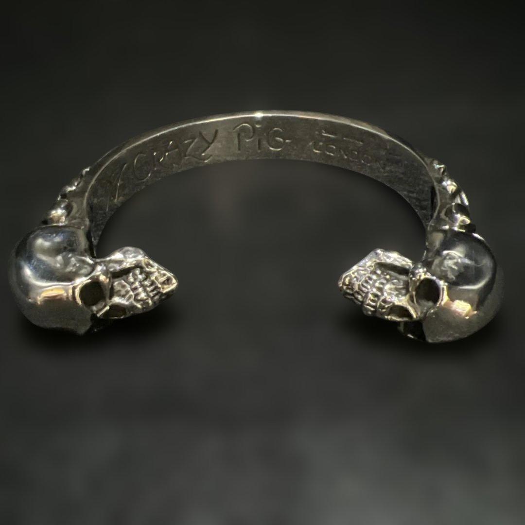 クレイジーピッグ TWO SKULLS BANGLE - HEAVY