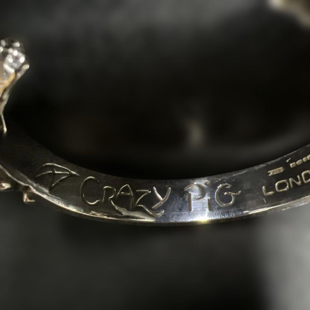 クレイジーピッグ TWO SKULLS BANGLE - HEAVY