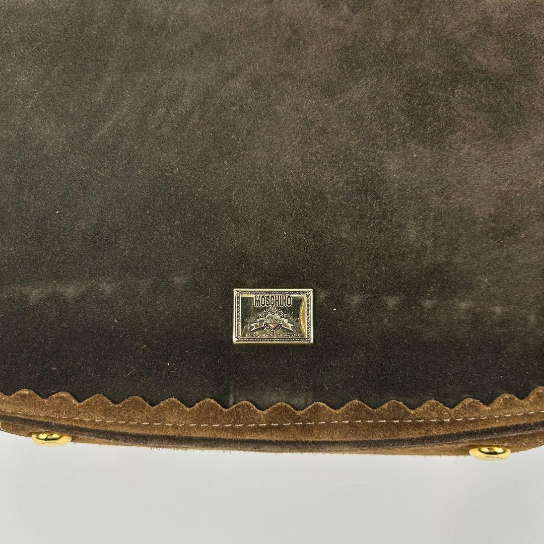 希少 MOSCHINO スエード フリンジ ショルダーバッグ ギャランティー付き