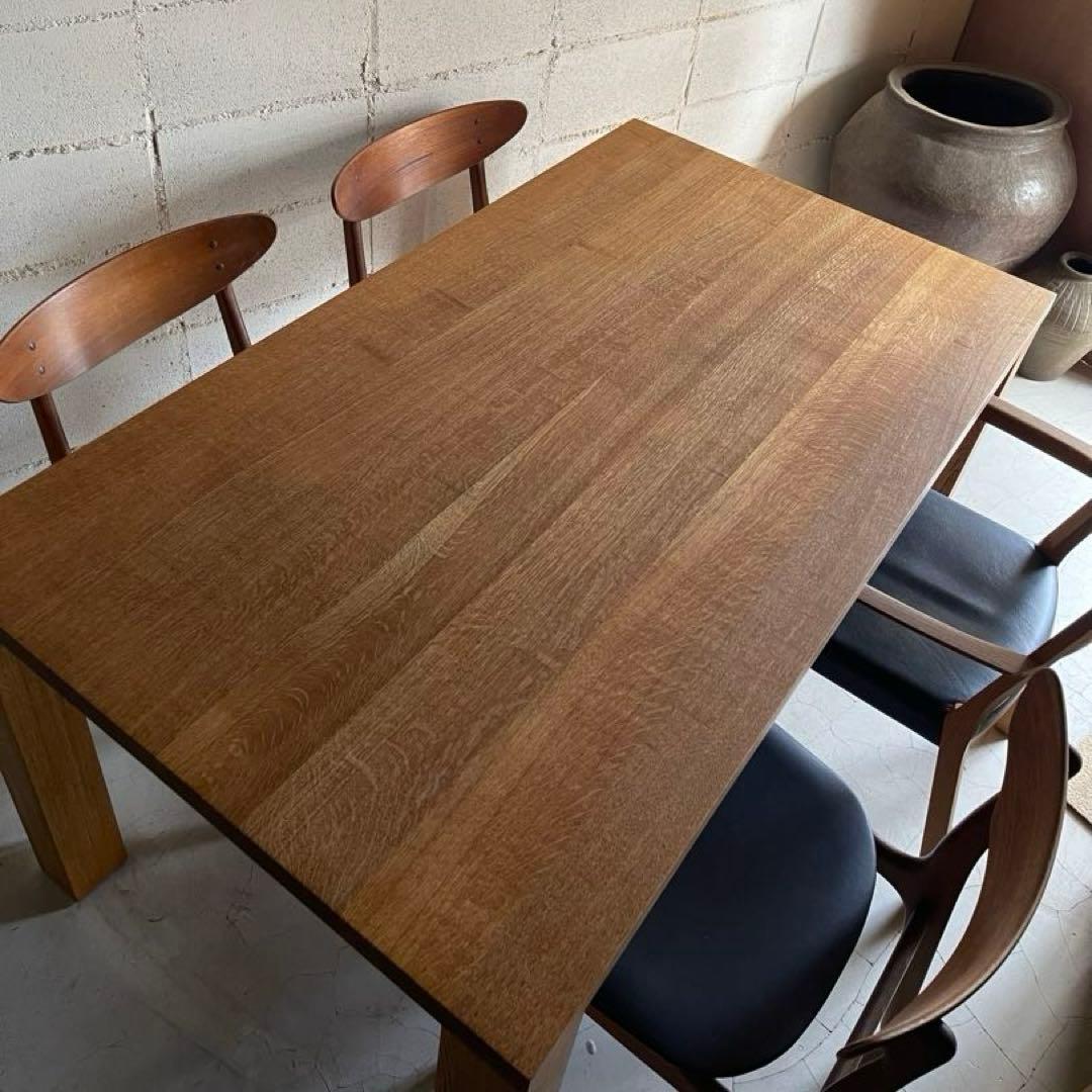 美品　nissin 日進木工　オーク無垢材　ダイニングテーブル　アクタス　北欧