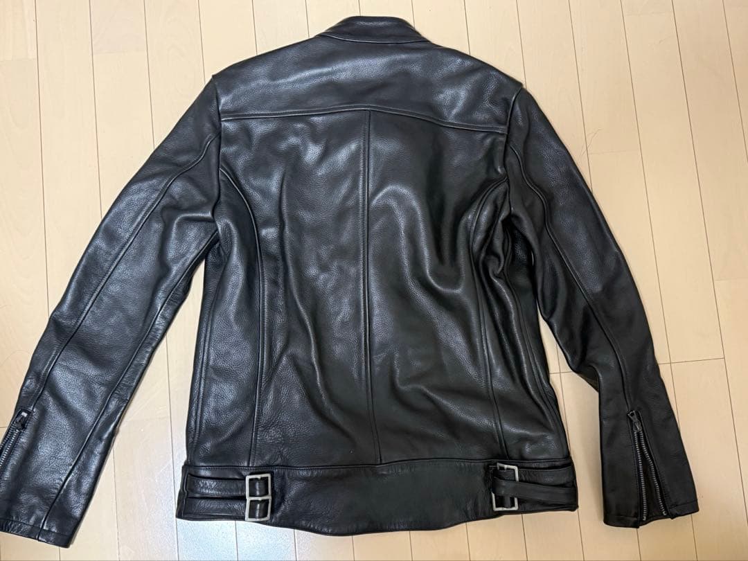 ライダースジャケット ブラック ロンジャン Mサイズ - メルカリ