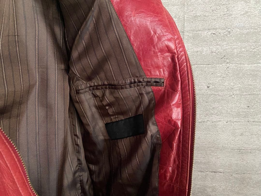 A.S.M 水牛革レザーライダースブルゾン