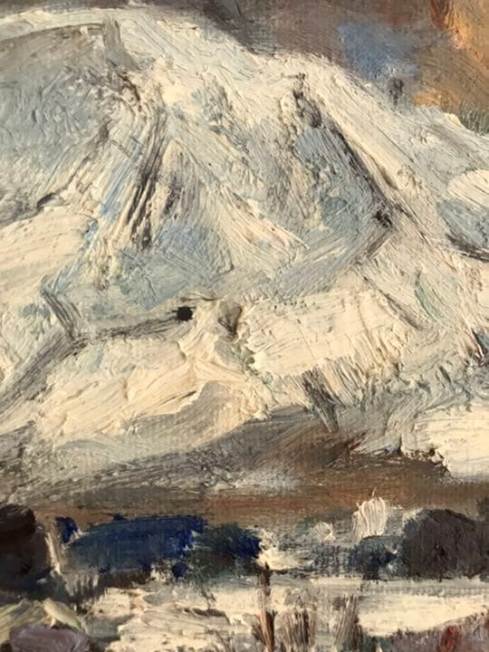 絵画 手書き油絵 阿蘇　1号