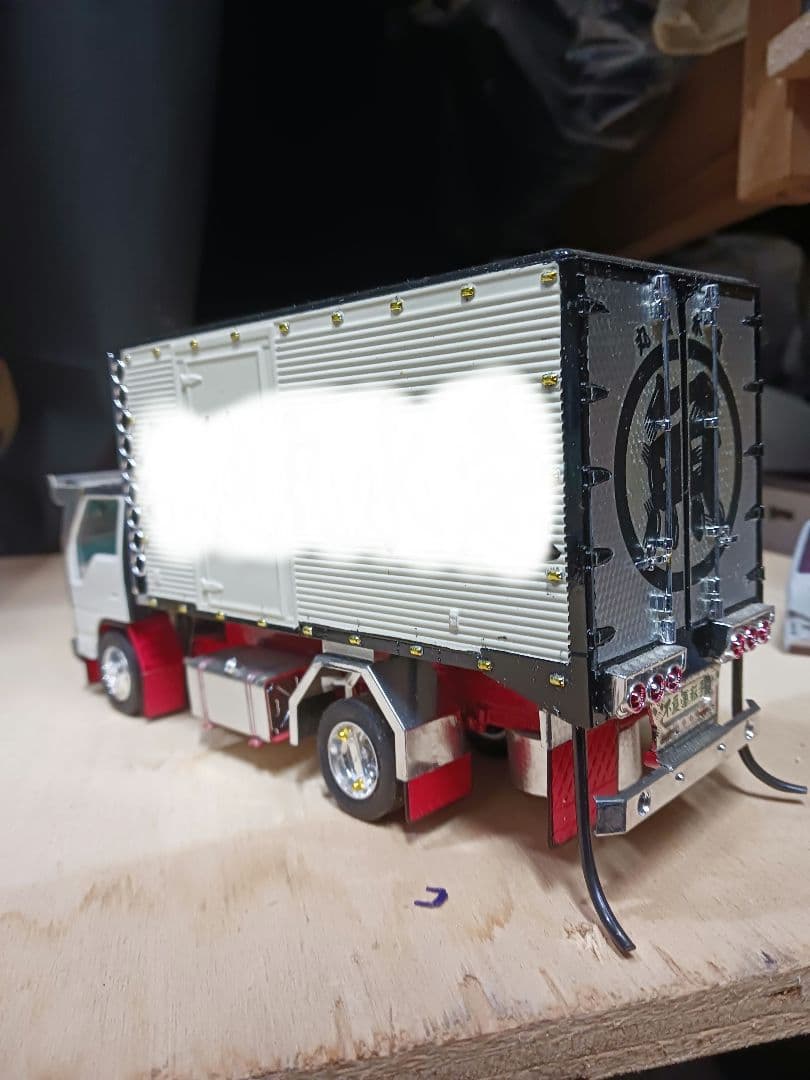 1/32アオシマデコトラプラモデル/ダンプ、2t箱車2台セット 模型