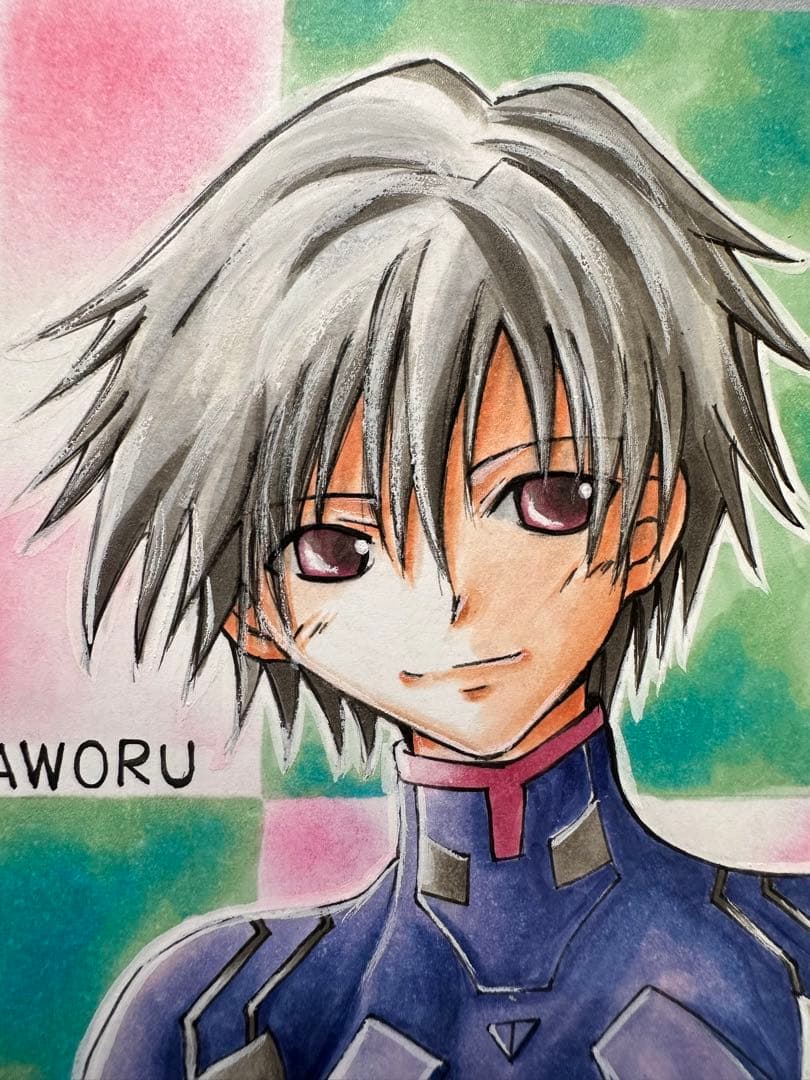 美品】新世紀エヴァンゲリオン 渚カヲル 直筆画