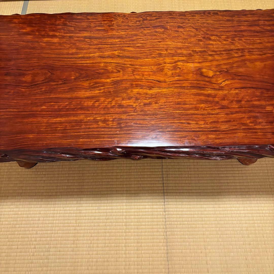 希少 無垢材 一枚板 杢目 高級座卓 ローテーブル 古家具