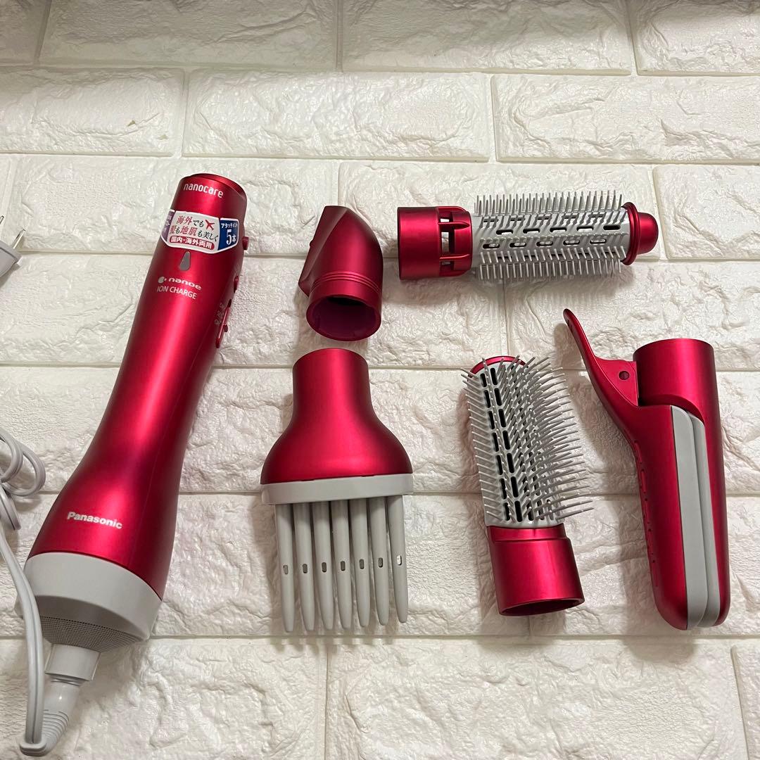 【美品中古】くるくるドライヤー ナノケア 海外対応 EH-KN9C-RP