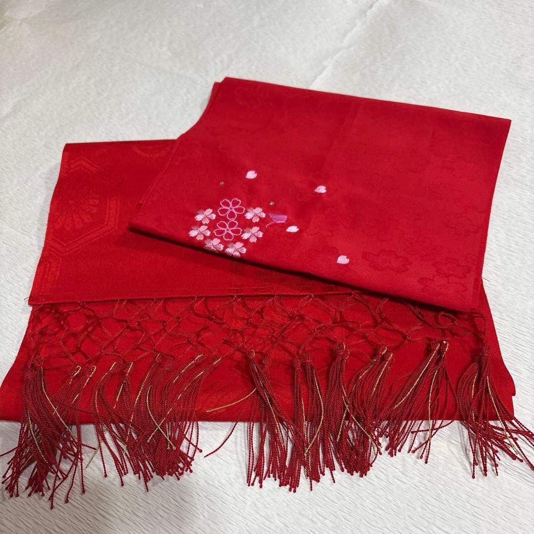 七五三　着物セット　7歳　緑色　黄色　大輪柄　華やか　ポップ