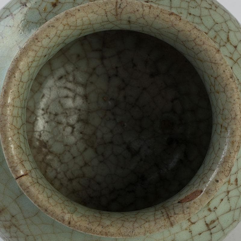 中国 南宋 官窯 金糸鉄線 飾壺 小壺 Z 8608 美術品・アンティーク