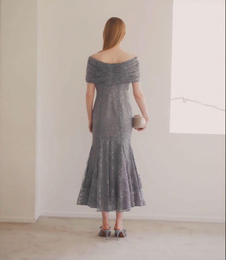 【Sサイズ】LEJA 2wayレース花柄オフショルダードレス