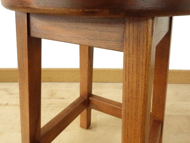 北海道手作り家具　ケヤキ（欅）材　スツールＢ　座面一枚板