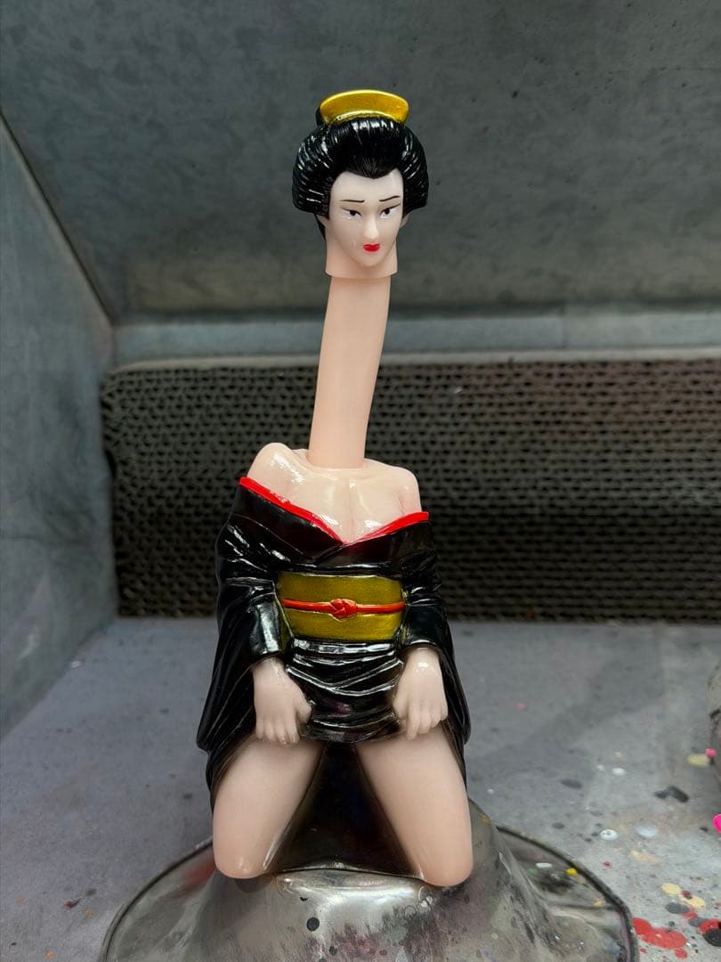 赤蓄光 ピンクトイズ セクシーろくろ首 ソフビ 幽霊妖怪おばけ 秘宝館 花魁