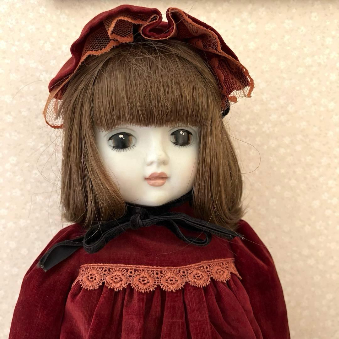 SANKYO三協 ビスクドールオルゴール人形 陶器 昭和アンティーク 日本製