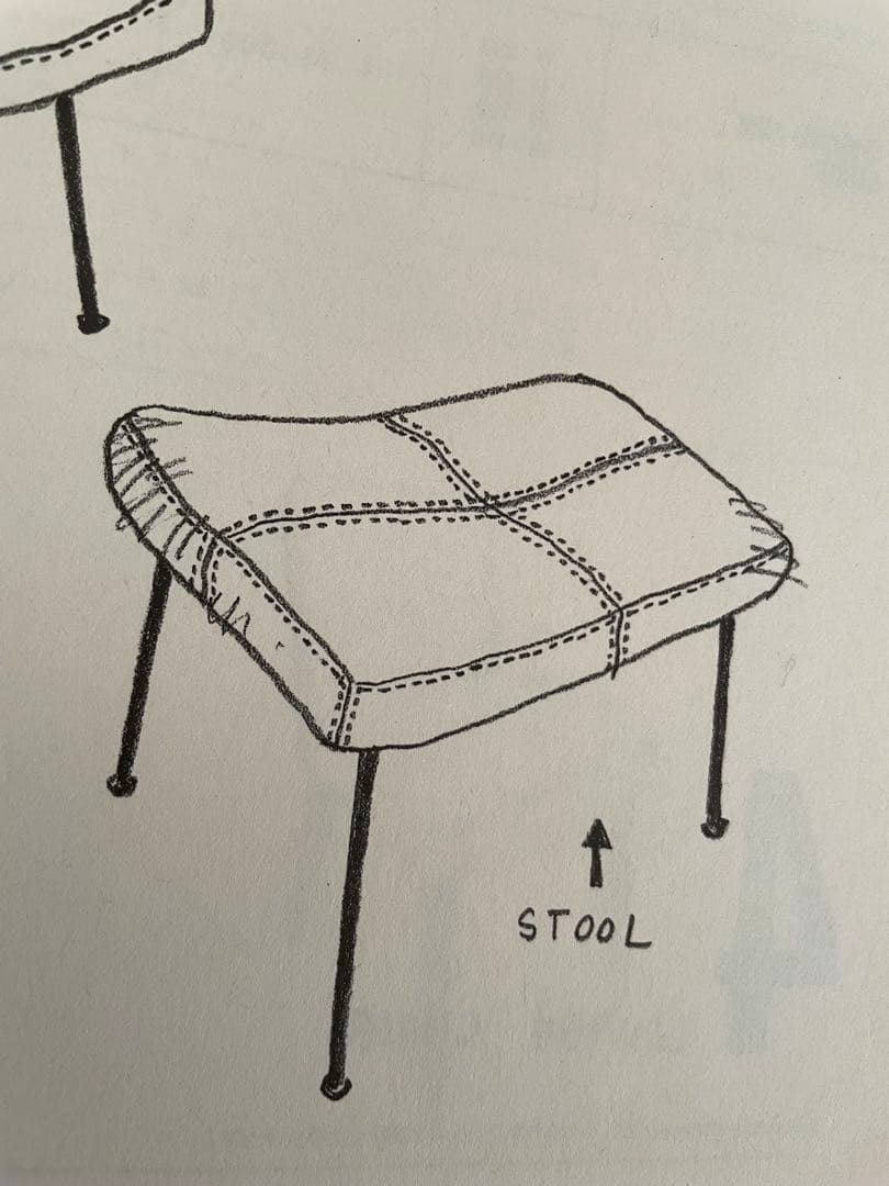 TRUCK トラックファニチャー FURROWED レザー スツール