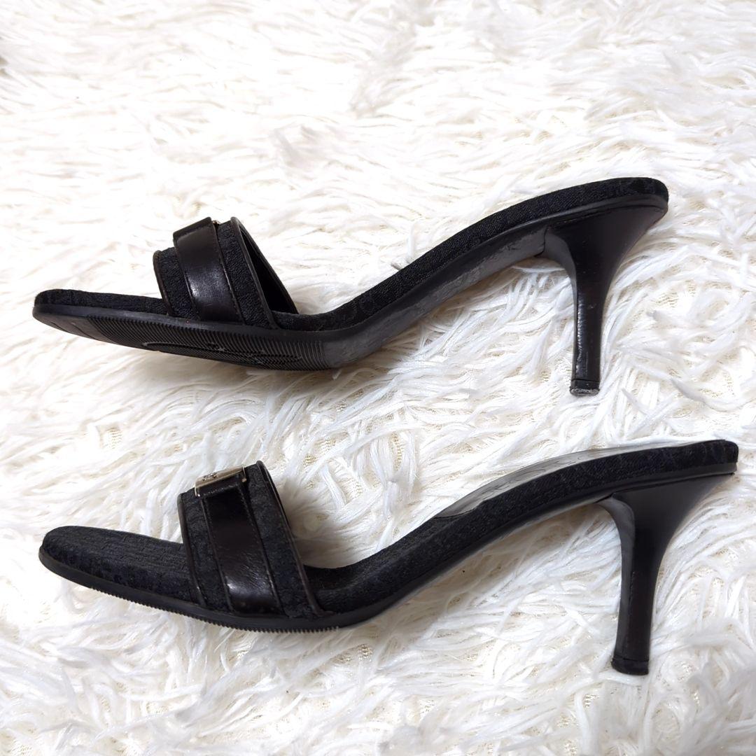 良品 Dior ミュール ブラック トロッター 金具 DIORISSIMO 35