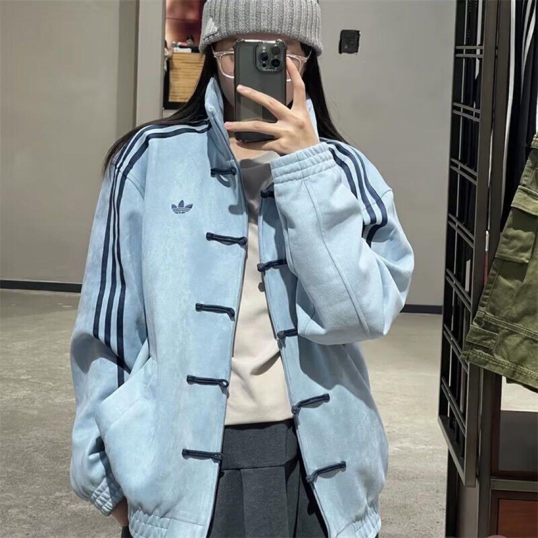 adidasアディダス 中国限定 蛇年トラックジャケットライドブルーLサイズ”