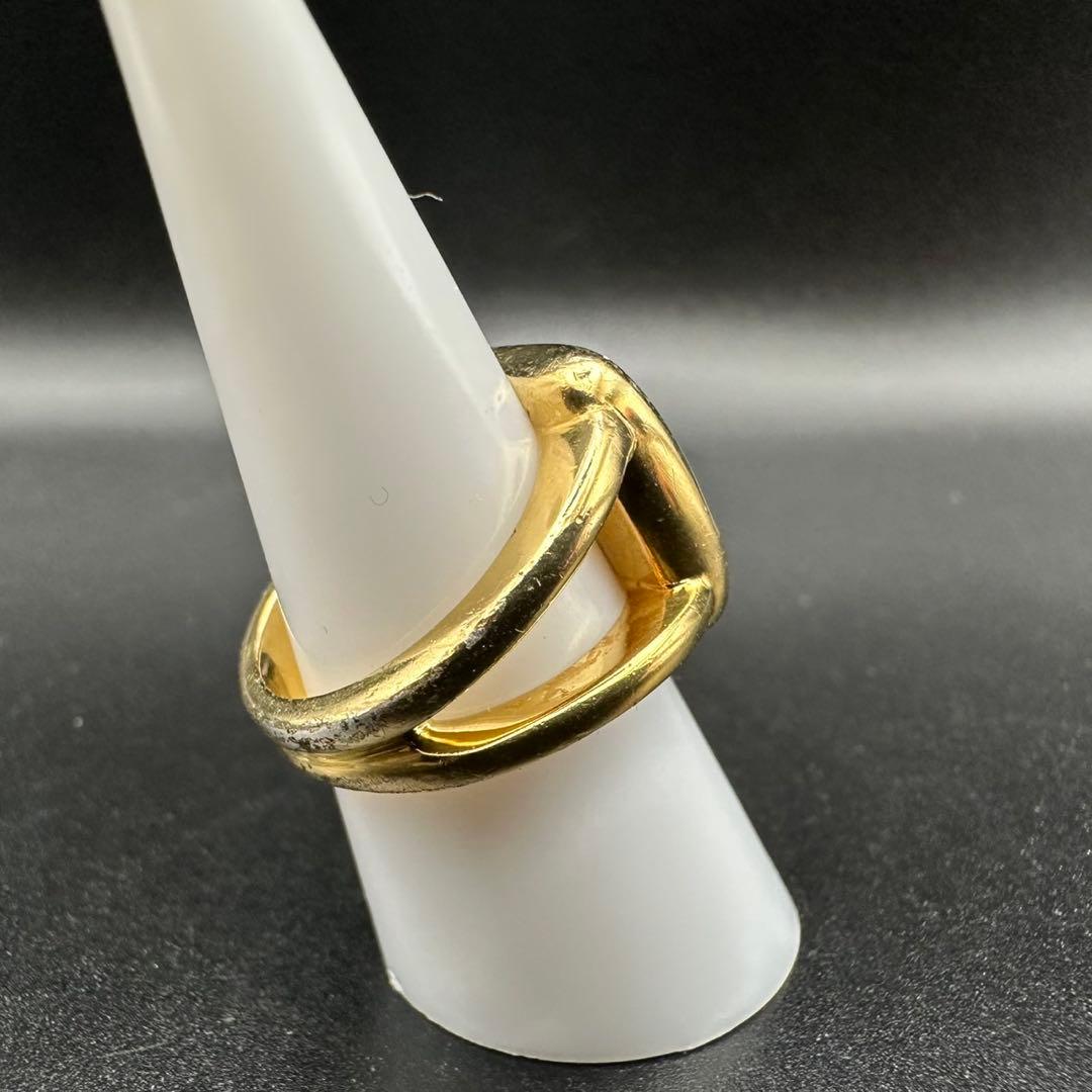 美品✨　エルメス　リング　指輪　コロゾ　ゴールド　セリエ　シェル　1336