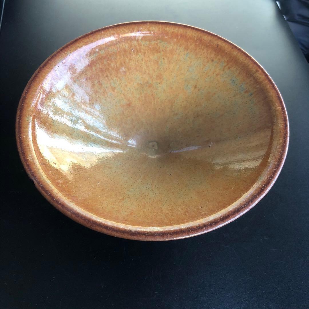 美しい古美術◼️蔵から美しい飴茶色の雰囲気のある抹茶茶碗が