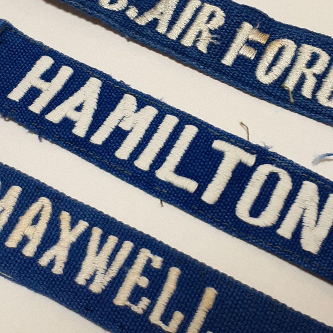 実物 ミリタリー　ネームテープ　us airforce /maxwell