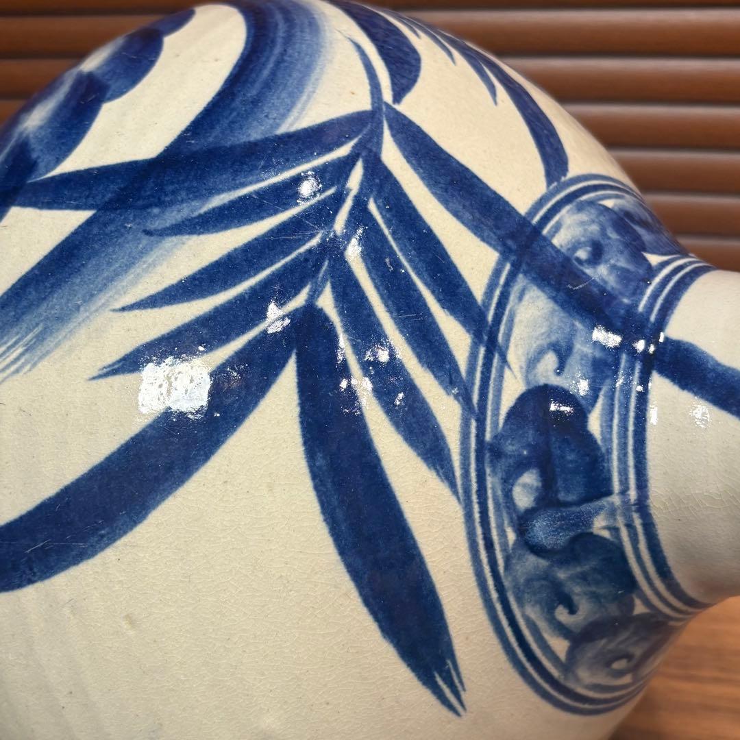 特大　染付徳利　民芸