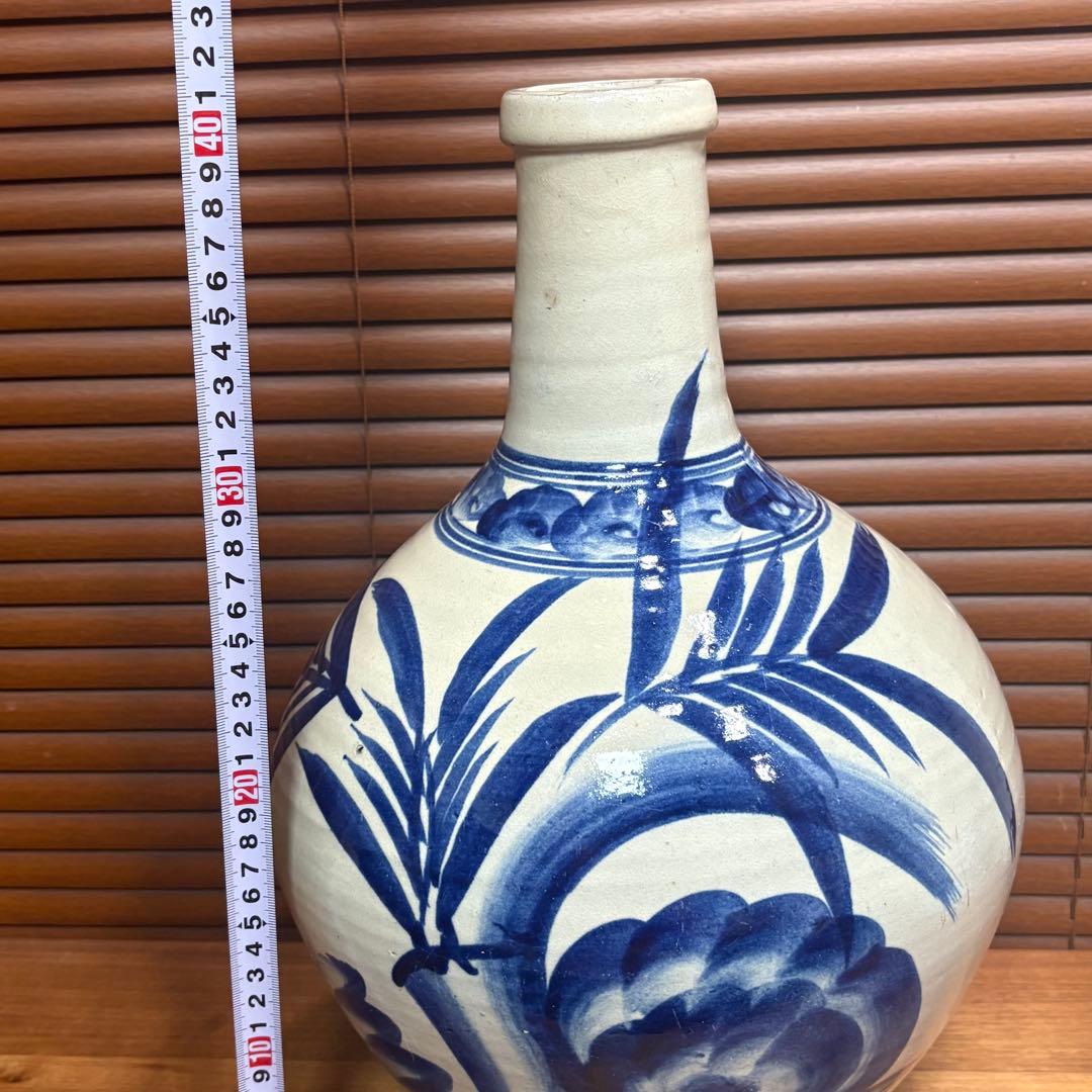 特大　染付徳利　民芸