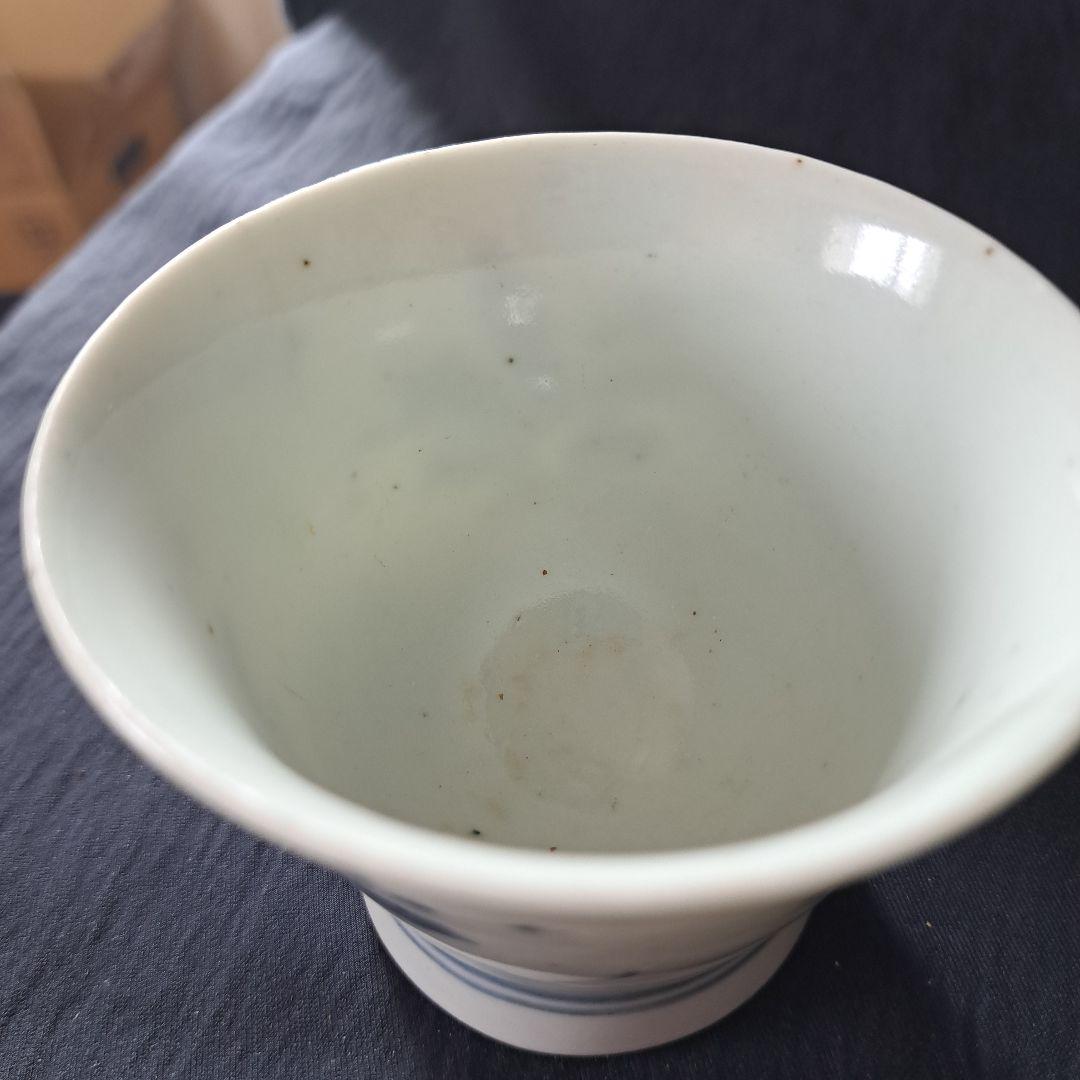 400年前のロマン！ 初期伊万里 蕎麦ちょこ」 染付猪口(直径8cm) 骨董ア