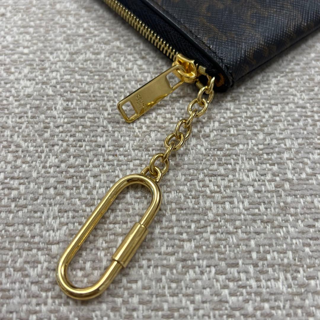 CELINE セリーヌ トリオンフ キーリング付き ケース 財布