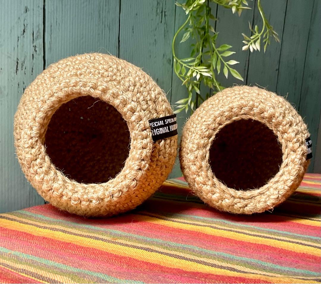 バードトイ 麻紐で編んだつぼ巣 楕円型