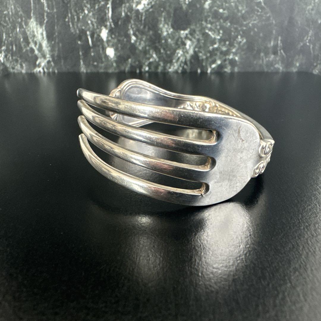 一点物　希少　オールド　ティファニー　ブレス　フォークバングル　シルバー　y2k