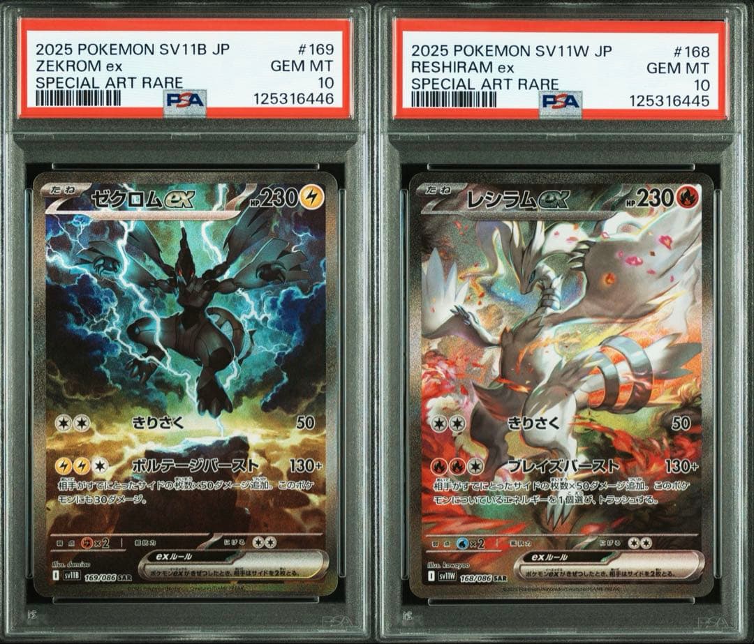 ゼクロムex レシラムex SAR PSA10 連番セット
