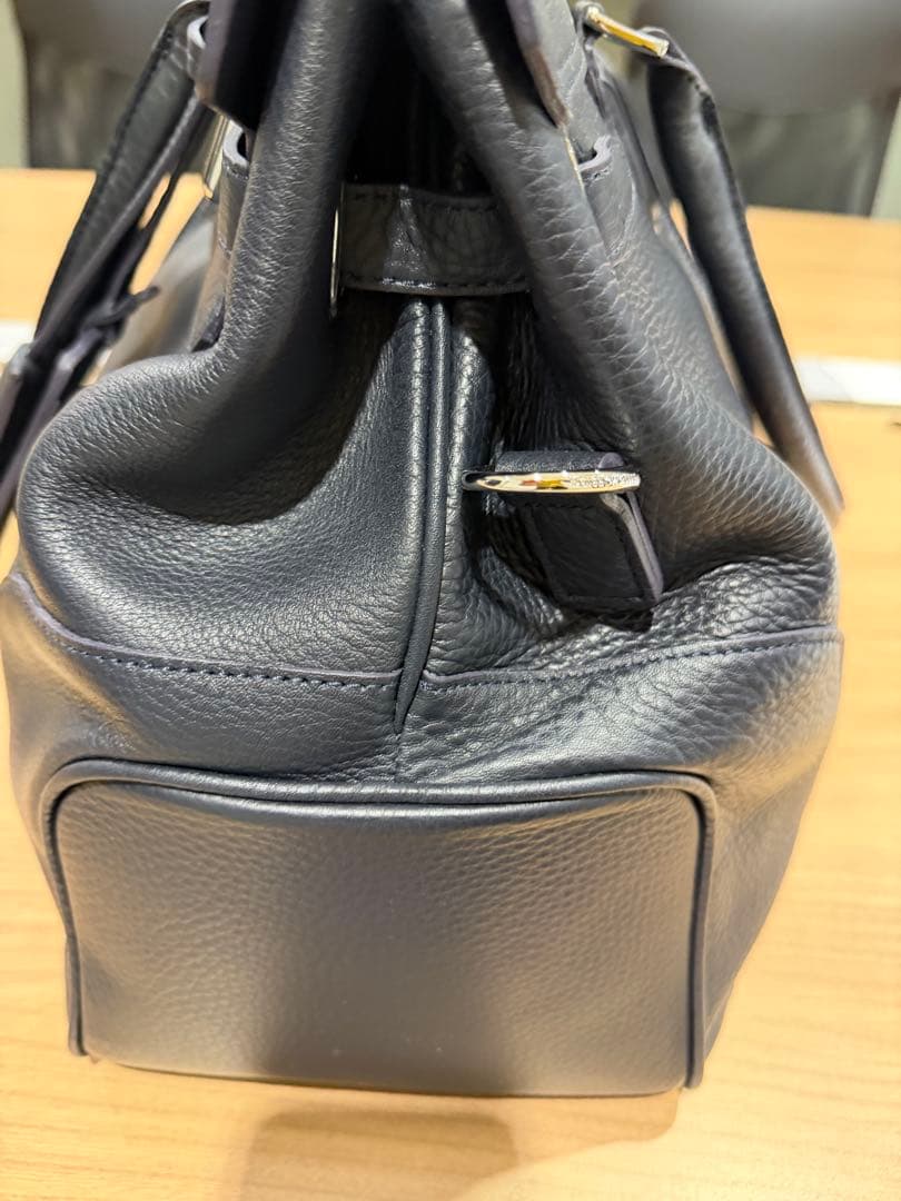 【未使用】Pelle Morbida 　被せフラップボストンバッグ　Lサイズ