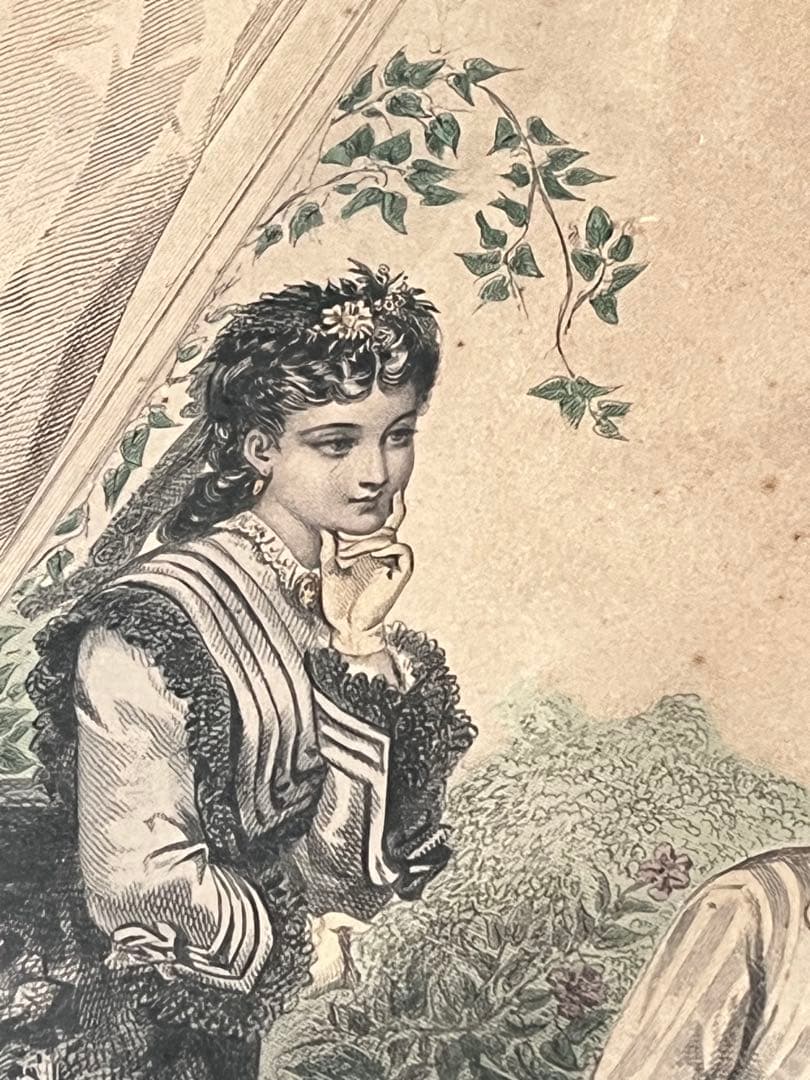 美品】アンティーク LA MODE ILLUSTRÉE 黒フレーム[3673]