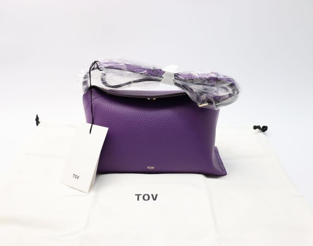 新品タグ付き TOV トーヴ CROSS SHLD ショルダーバッグ 本革製 紫