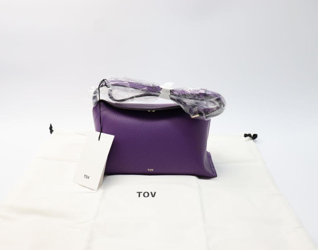 新品タグ付き TOV トーヴ CROSS SHLD ショルダーバッグ 本革製 紫