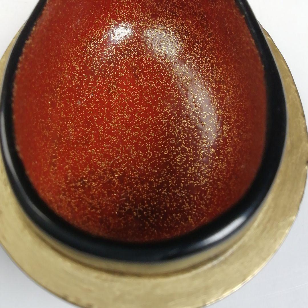 W15 香合 『茄子 香合』『塗師 楽堂 作』 共箱 茶道具