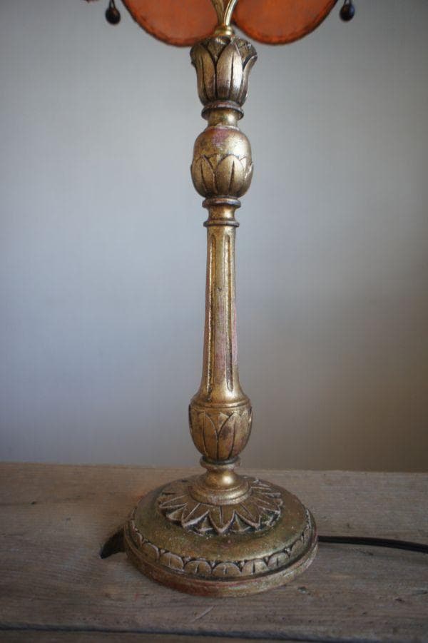 フランスアンティーク 木製スタンド ランプ 照明 PARIS ブロカント