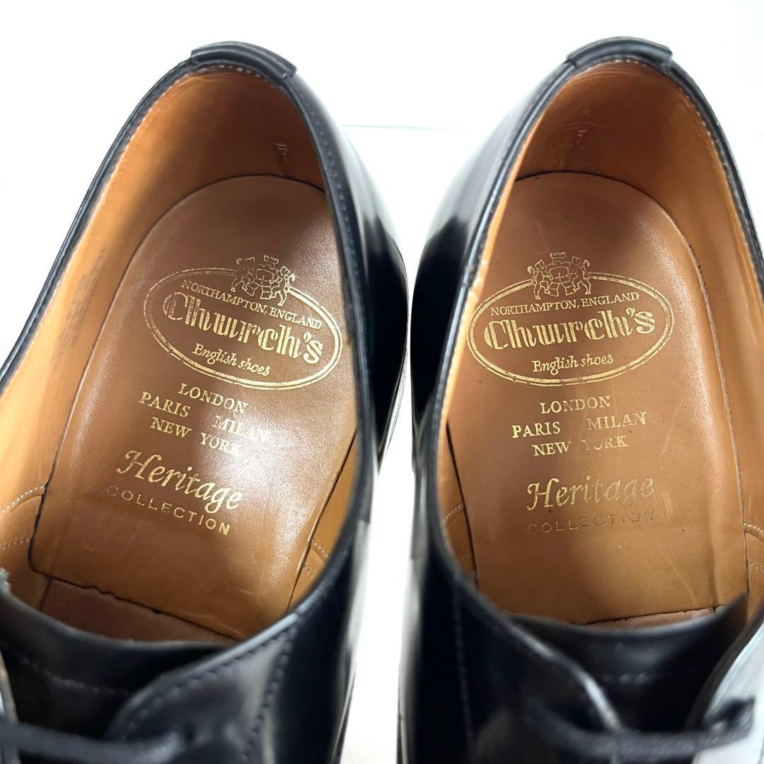 美品 チャーチ UK6 25.0 コンサル ストレートチップ 173 ラスト 黒