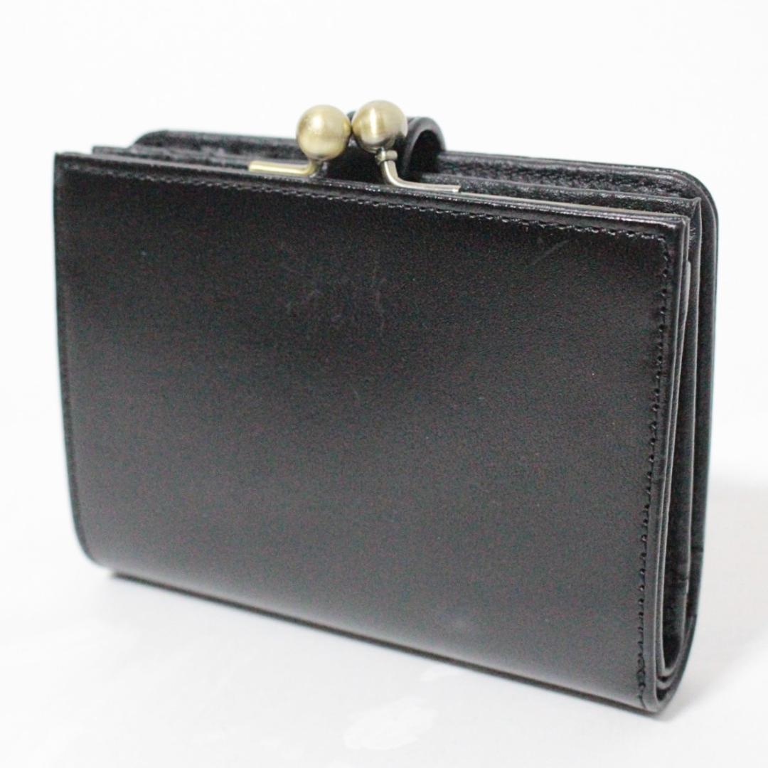 新品 アナスイ ブルボン ローズブローチベルト がま口小銭入れ 折り財布 黒