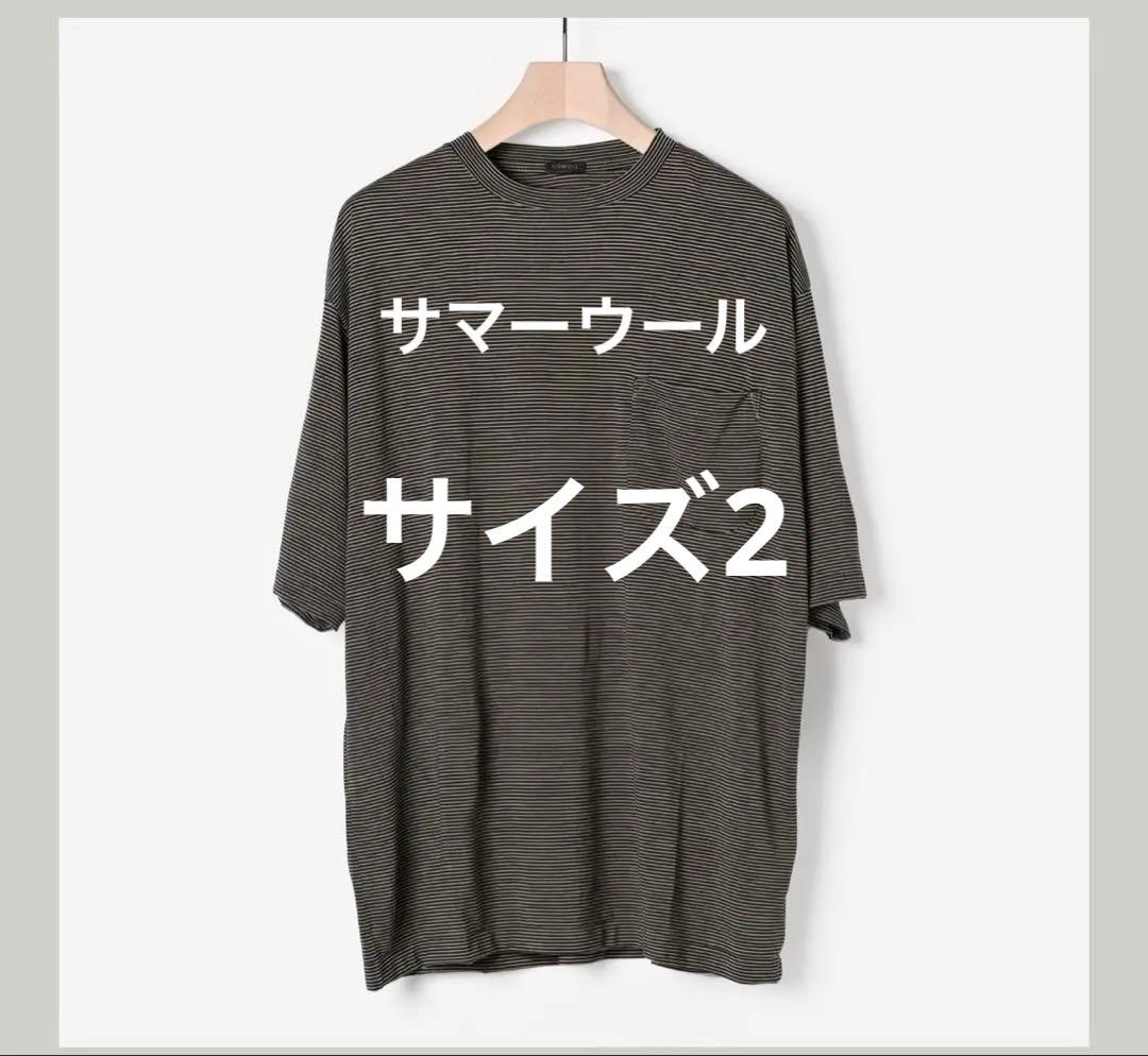 comoli サマーウール天竺Tシャツ サイズ2