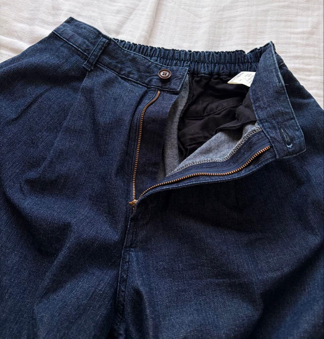 HARVESTY ワイドエッグデニムロングパンツ