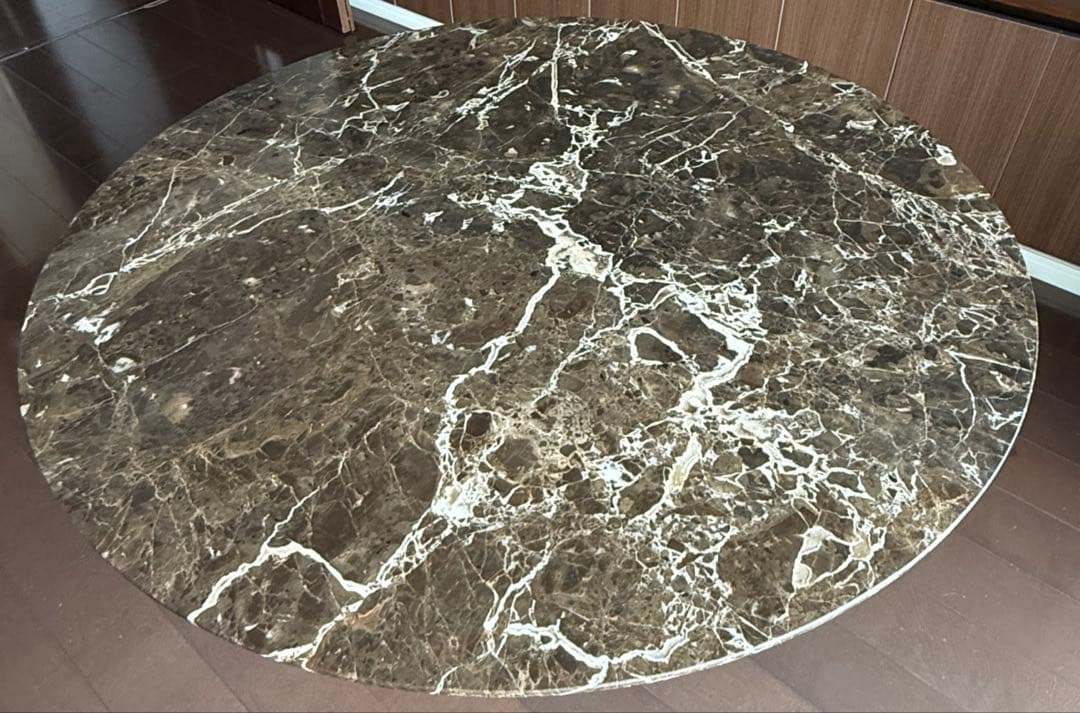 大塚家具　ダイニングテーブル　円形　大理石