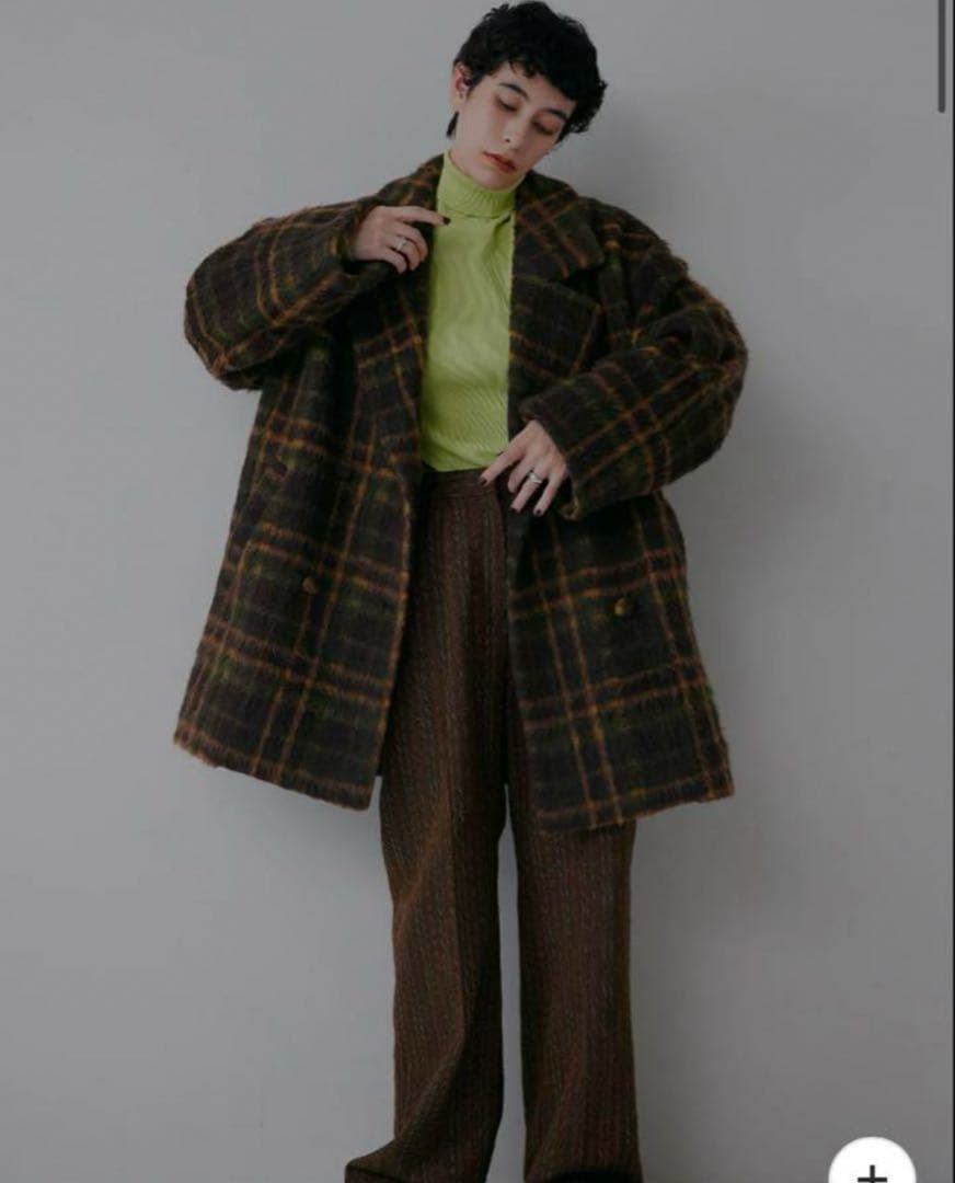 AMERI VINTAGE ADORABLESHAGGY CHECK COAT