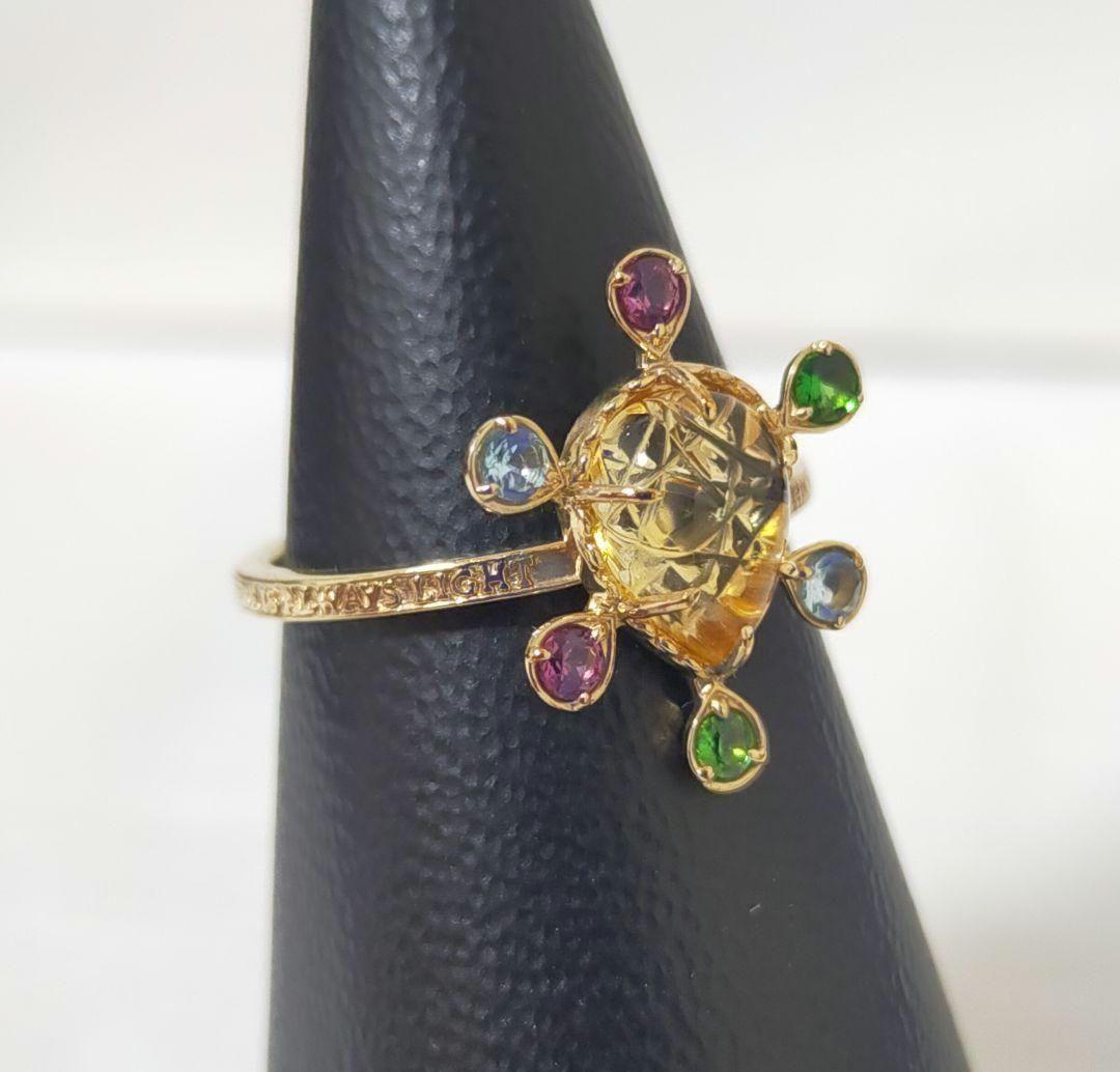 アガット K10 シトリン リング