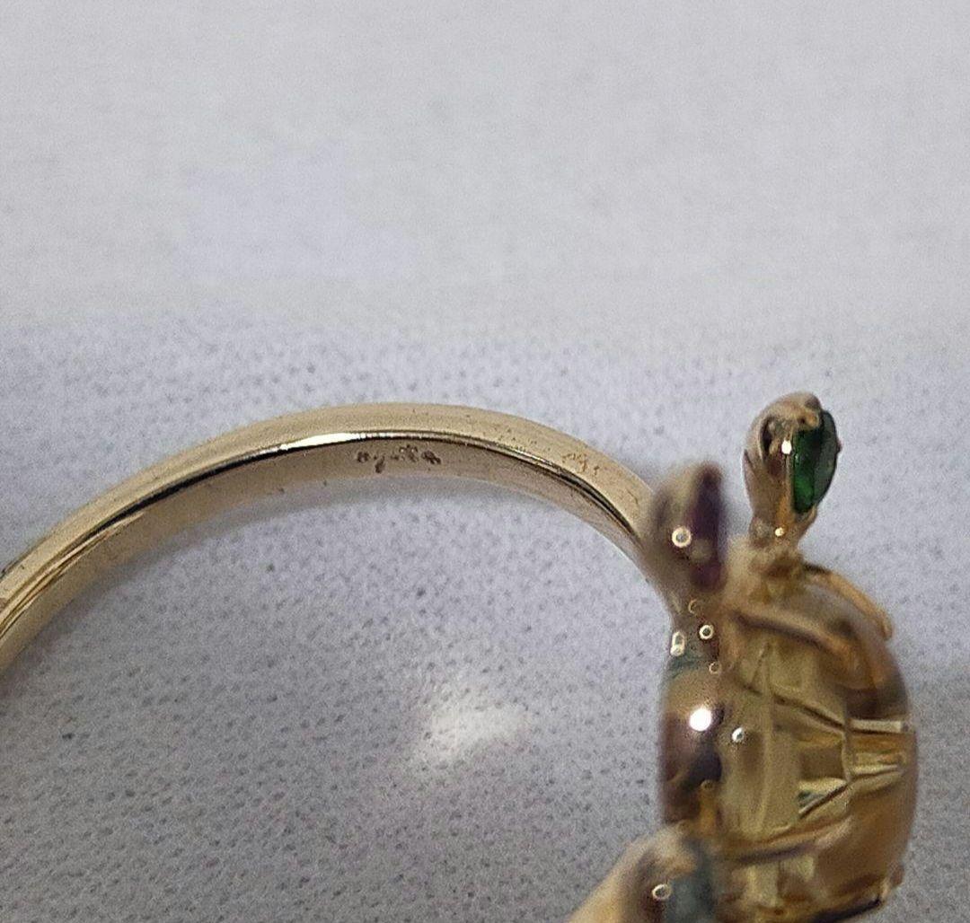 アガット K10 シトリン リング