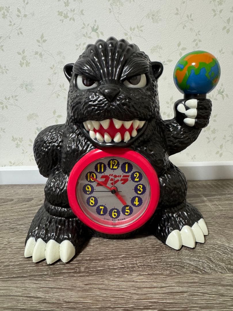 ゴジラ 目覚まし時計 動作確認済 フィギュア型